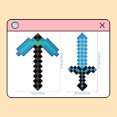 Fluffies™ Minecraft Pickaxe and Sword